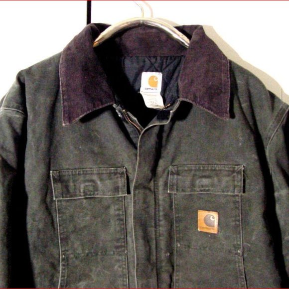 Vtg Carhartt Denim Corduroy Quilted Jacket Sz 3XL - Picture 7 of 8